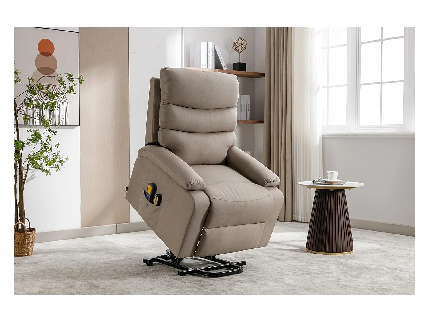 Sillón Relax Función Auto-Ayuda, Reclinación Eléctrica, Masaje Y Termoterapia, Arena