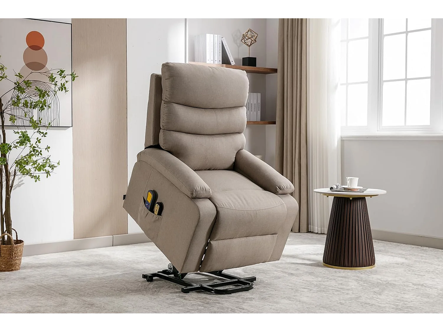 Sillón Relax Función Auto-Ayuda, Reclinación Eléctrica, Masaje Y Termoterapia, Arena