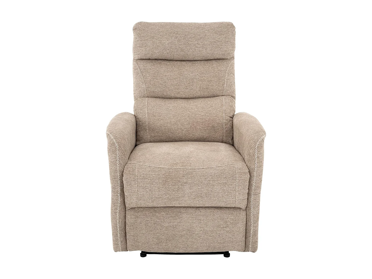 Sillón Relax con Reclinación Manual, Tejido Waterproof, Modelo Duke, Marrón Grisáceo