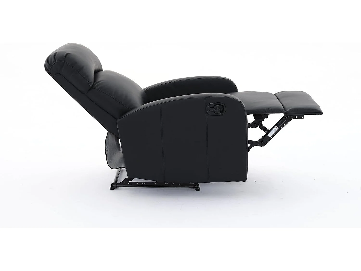 Sillón Relax Reclinación Manual, Tapizado en PU Anti-Cuarteo, Modelo Premium, Negro
