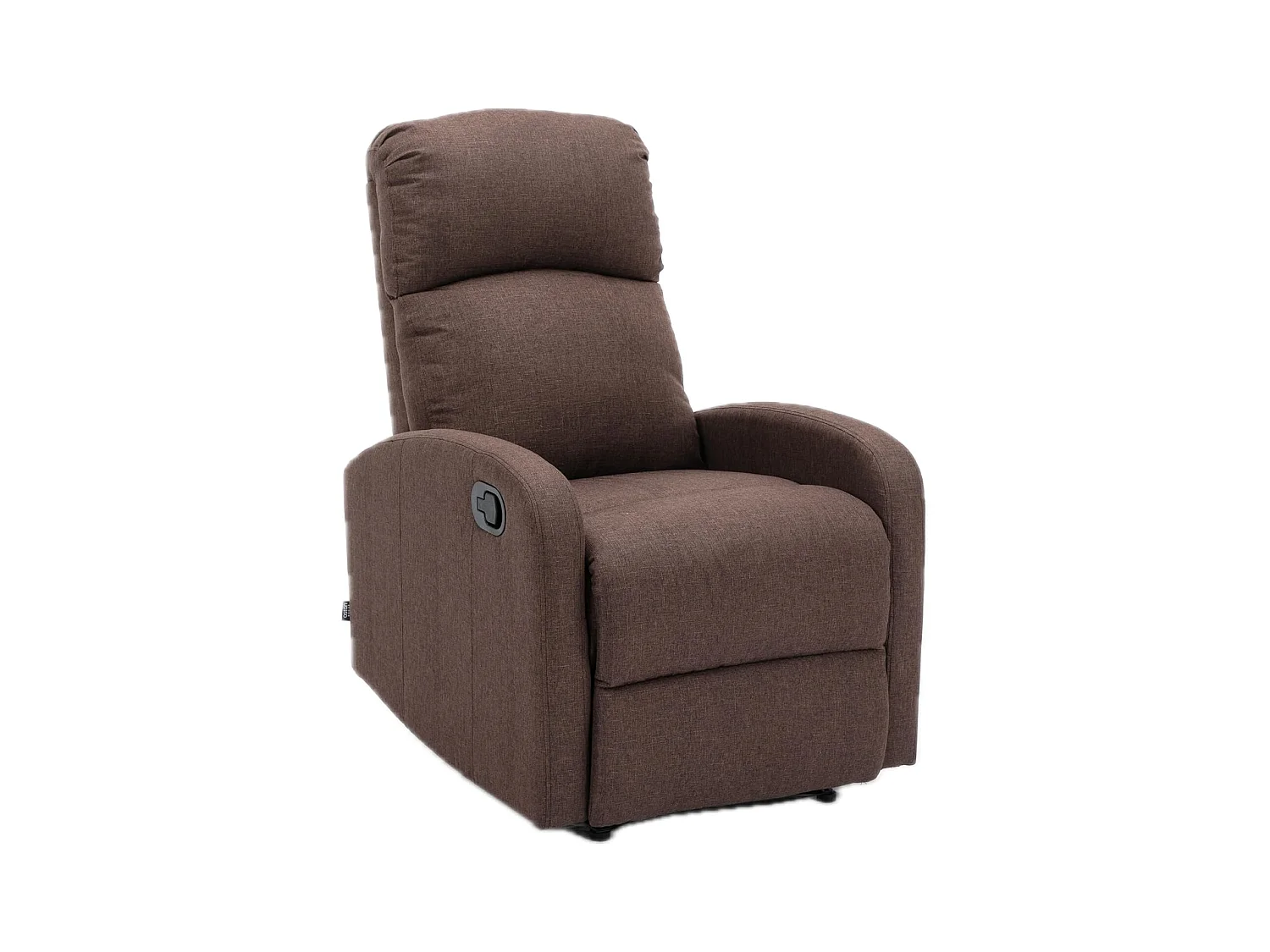 Sillón Relax con Reclinación Manual, Tapizado en Tela, Modelo Premium, Chocolate