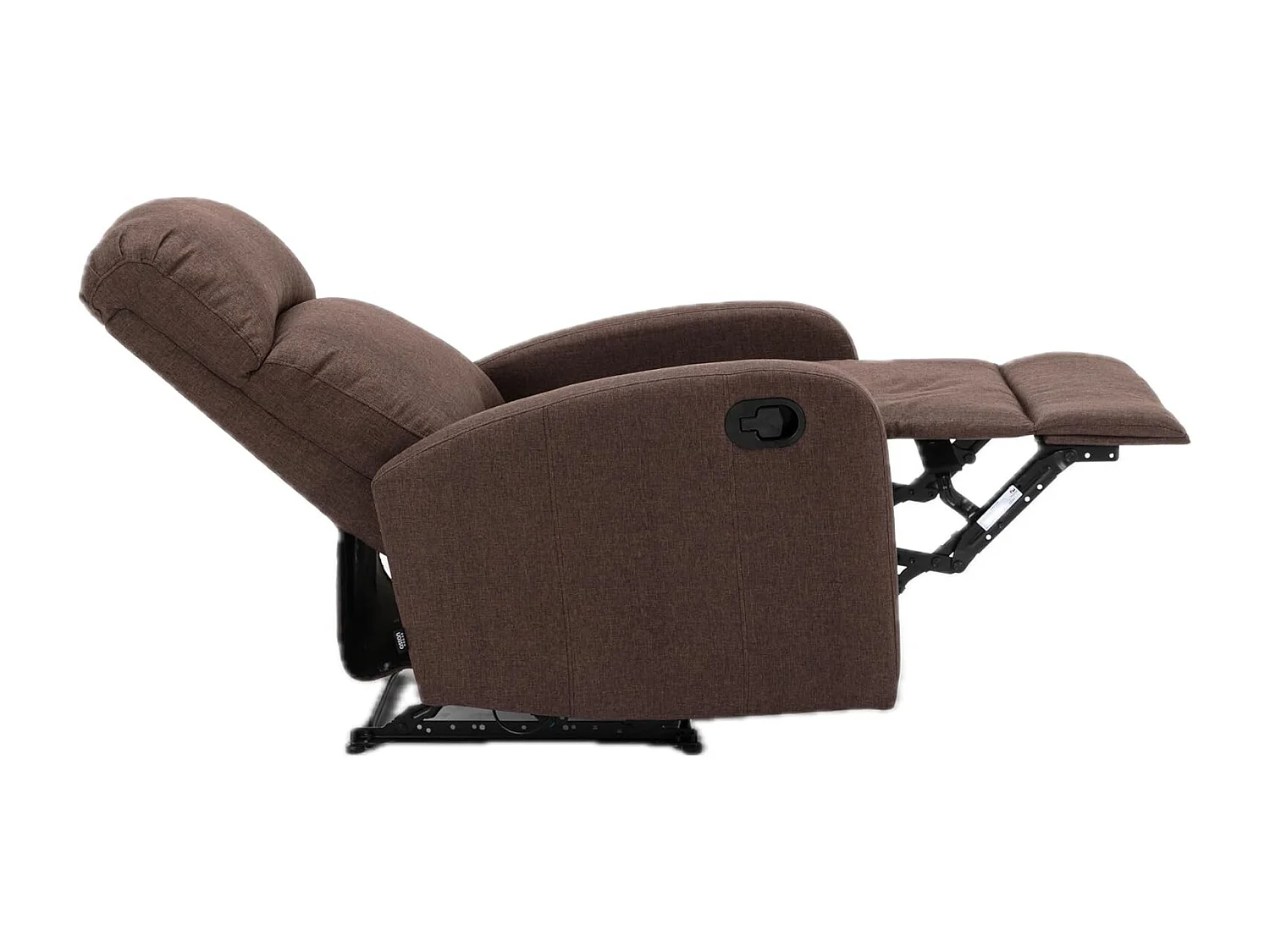 Sillón Relax con Reclinación Manual, Tapizado en Tela, Modelo Premium, Chocolate