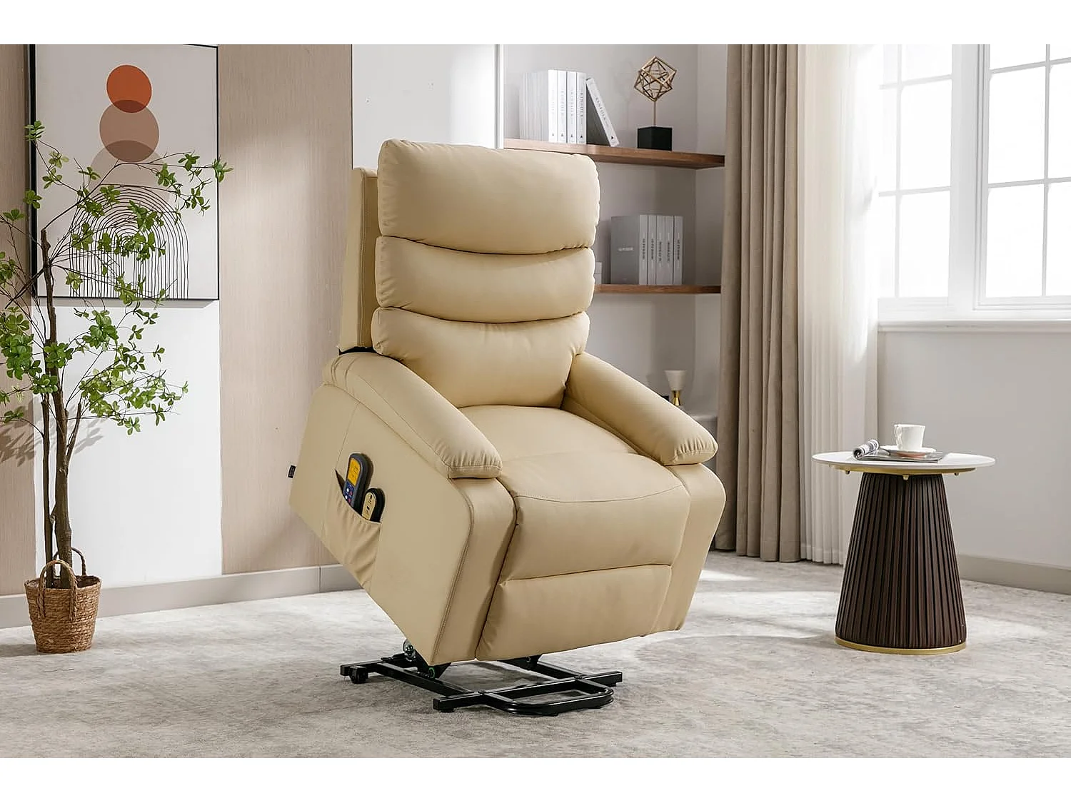 Sillón Relax Función Auto-Ayuda, Reclinación Eléctrica, Masaje Y Termoterapia, Crema