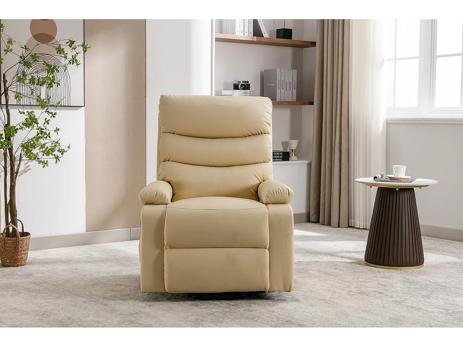 Sillón Relax Función Auto-Ayuda, Reclinación Eléctrica, Masaje Y Termoterapia, Crema