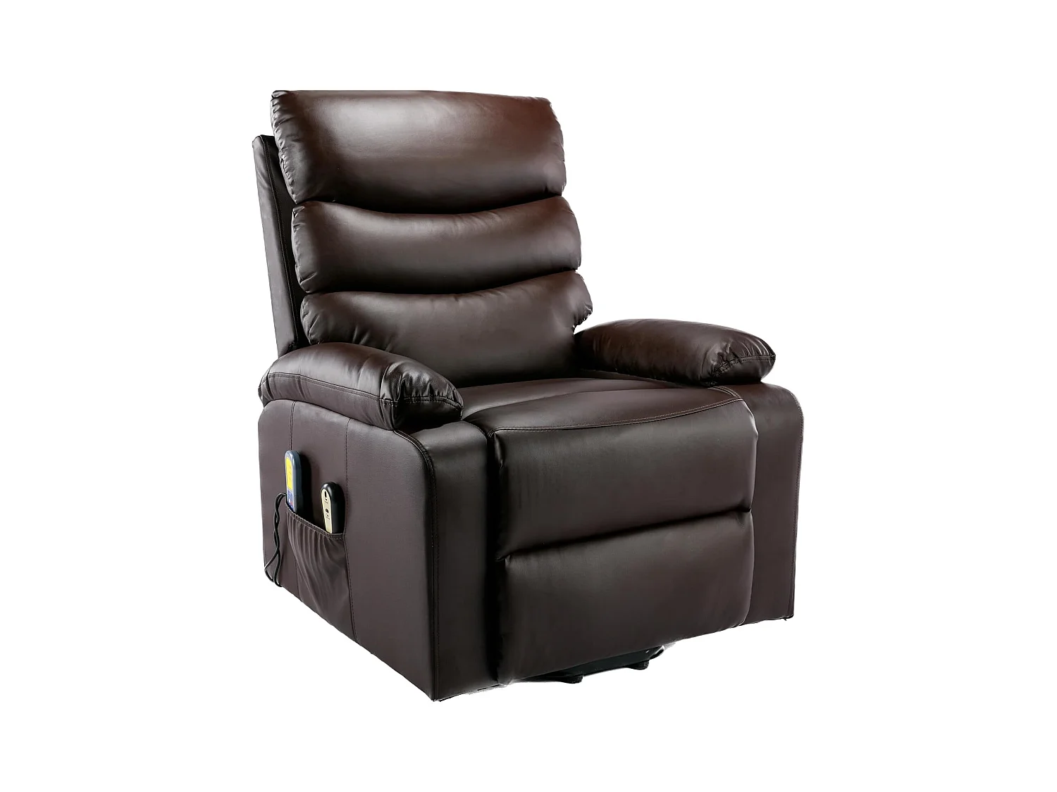 Sillón Relax Función Auto-Ayuda, Reclinación Eléctrica, Masaje Y Termoterapia, Chocolate