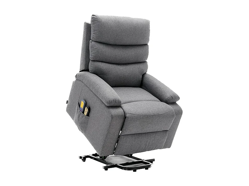 Sillón Relax Función Auto-Ayuda, Reclinación Eléctrica, Masaje Y Termoterapia, Gris