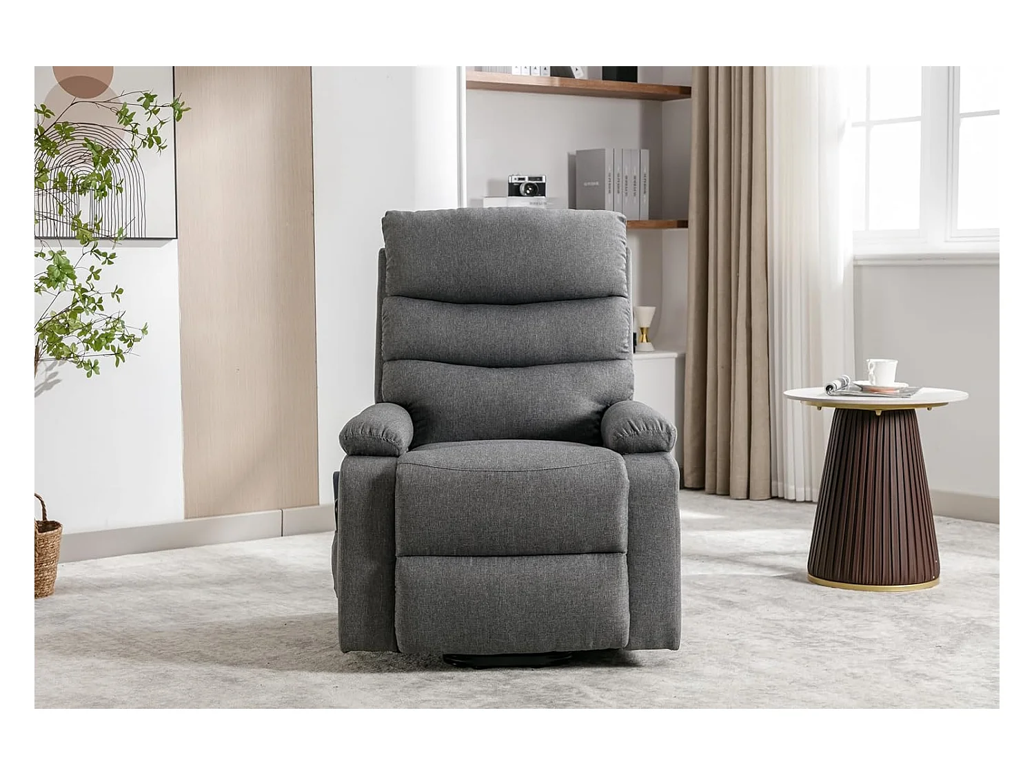 Sillón Relax Función Auto-Ayuda, Reclinación Eléctrica, Masaje Y Termoterapia, Gris