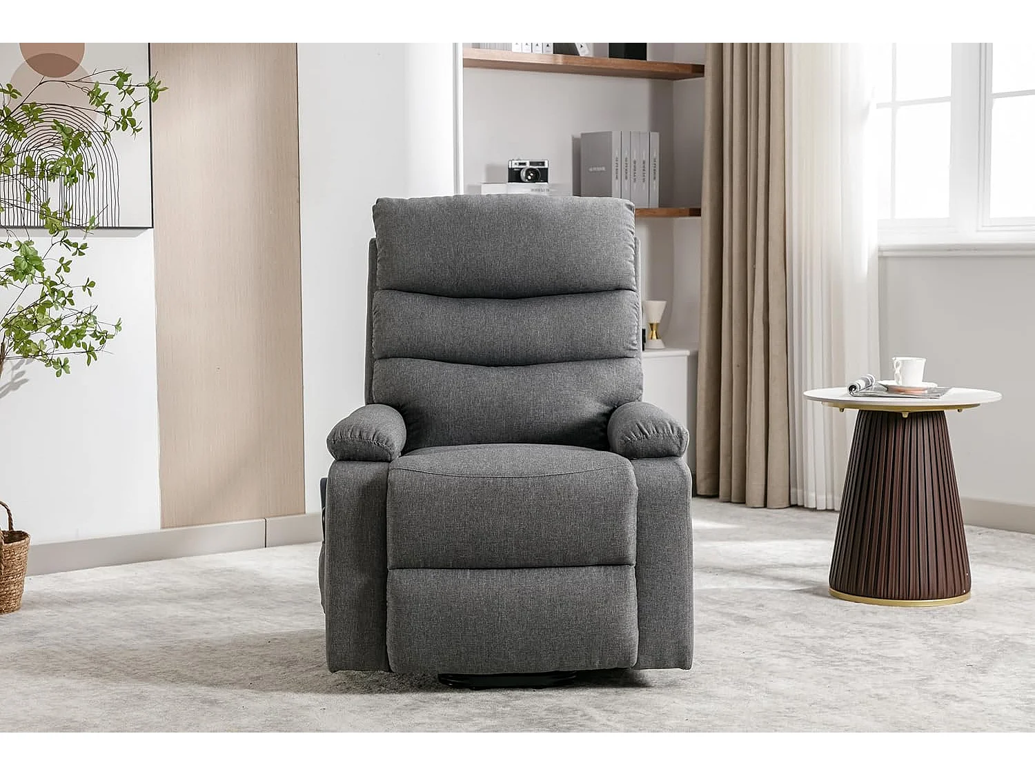 Sillón Relax Función Auto-Ayuda, Reclinación Eléctrica, Masaje Y Termoterapia, Gris