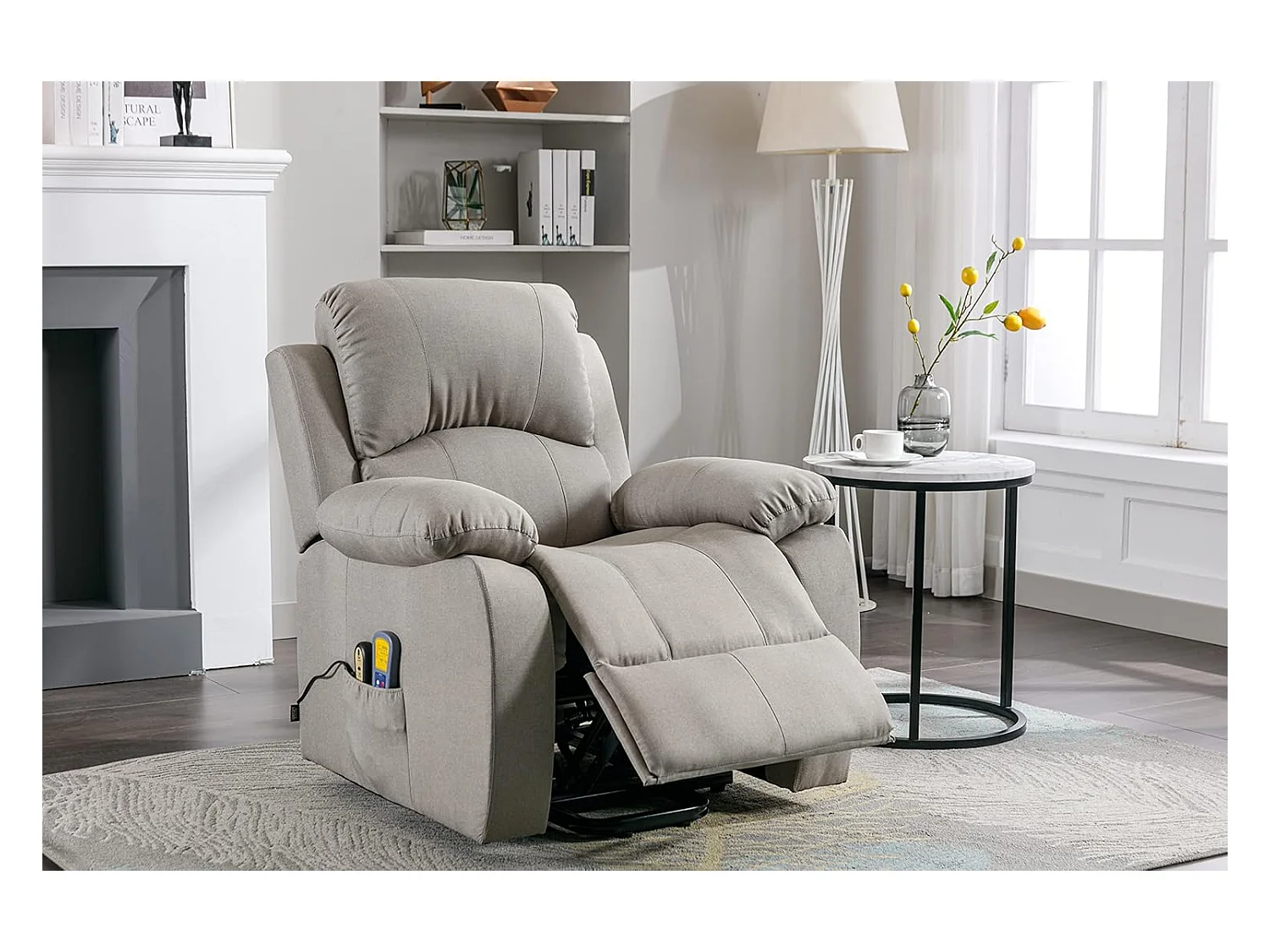 Sillón Relax Función Auto-Ayuda, Reclinación Eléctrica, Masaje Y Termoterapia, Arena