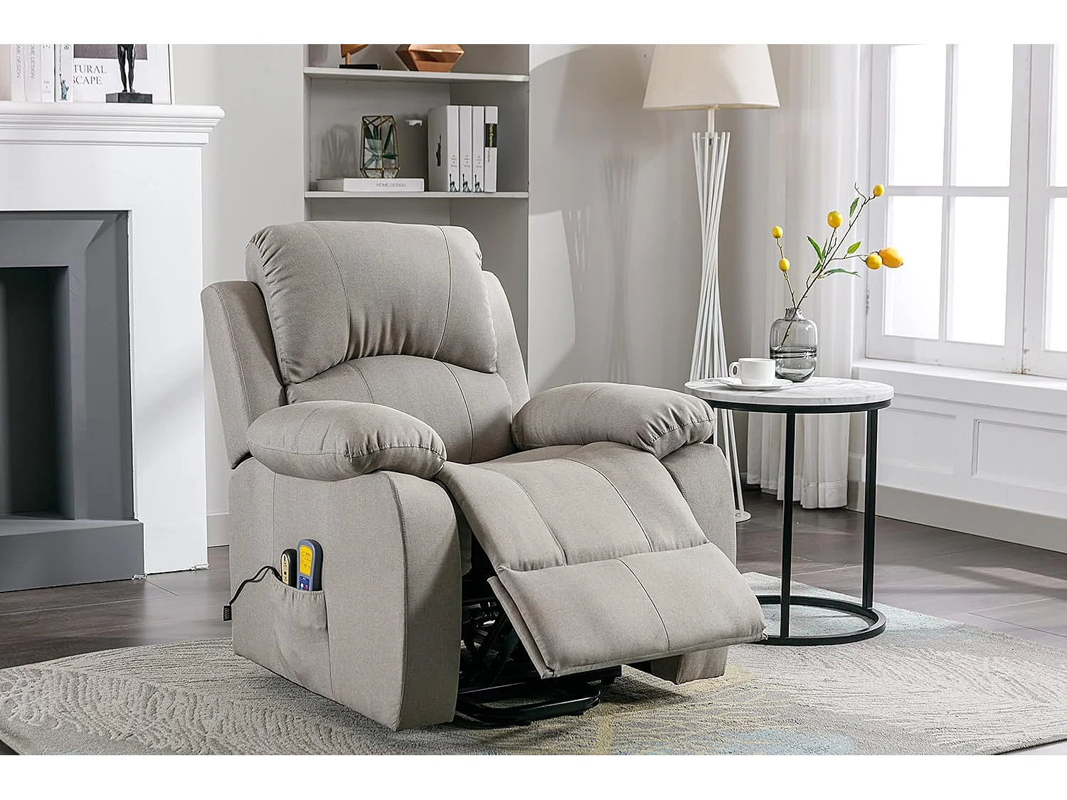 Sillón Relax Función Auto-Ayuda, Reclinación Eléctrica, Masaje Y Termoterapia, Arena