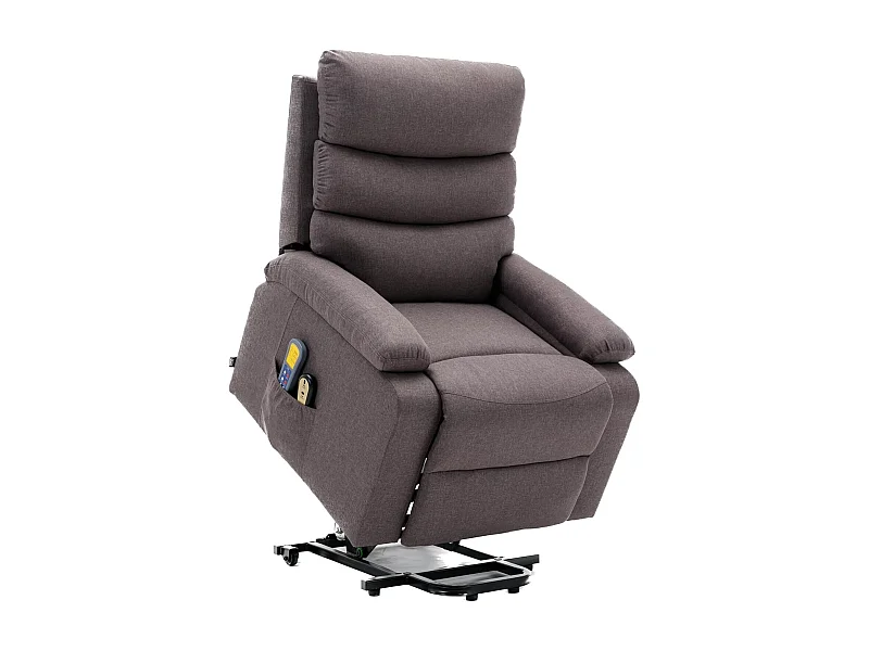 Sillón Relax Función Auto-Ayuda, Reclinación Eléctrica, Masaje Y Termoterapia, Marrón