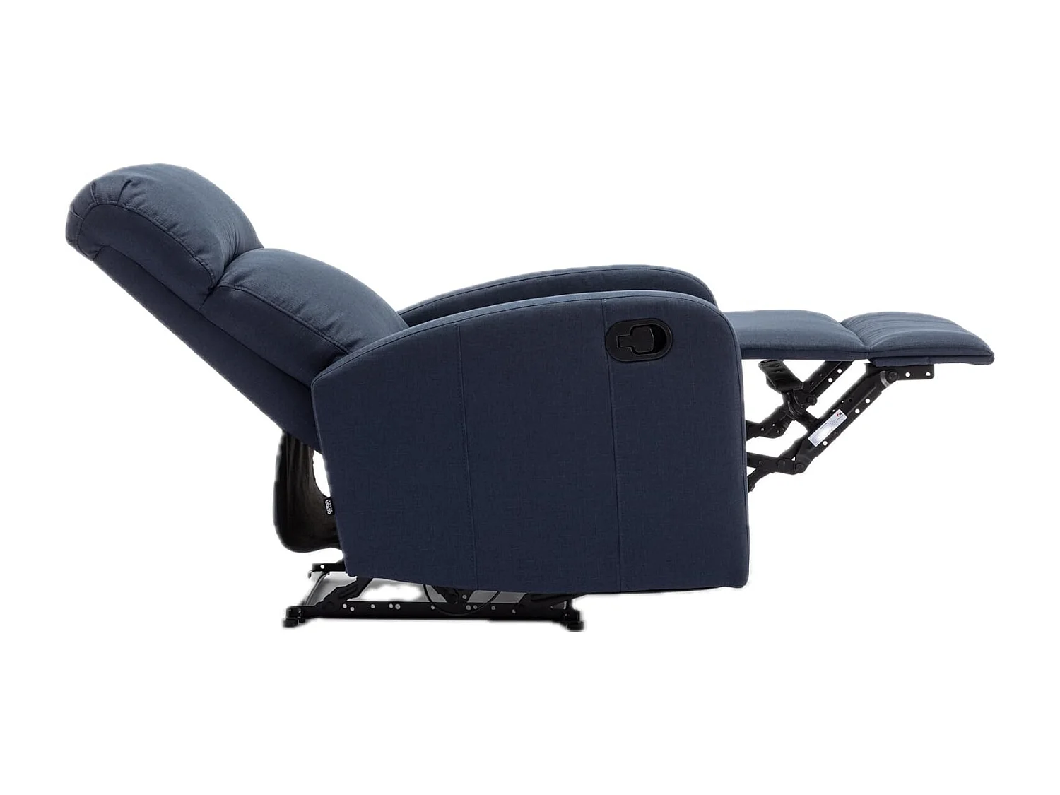 Sillón Relax con Reclinación Manual, Tapizado en Tela, Modelo Premium, Azul Denim