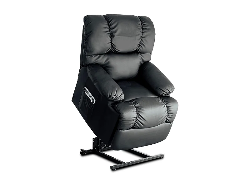 Sillón Relax Función Auto-Ayuda, Reclinación Eléctrica, Masaje Y Termoterapia, Negro