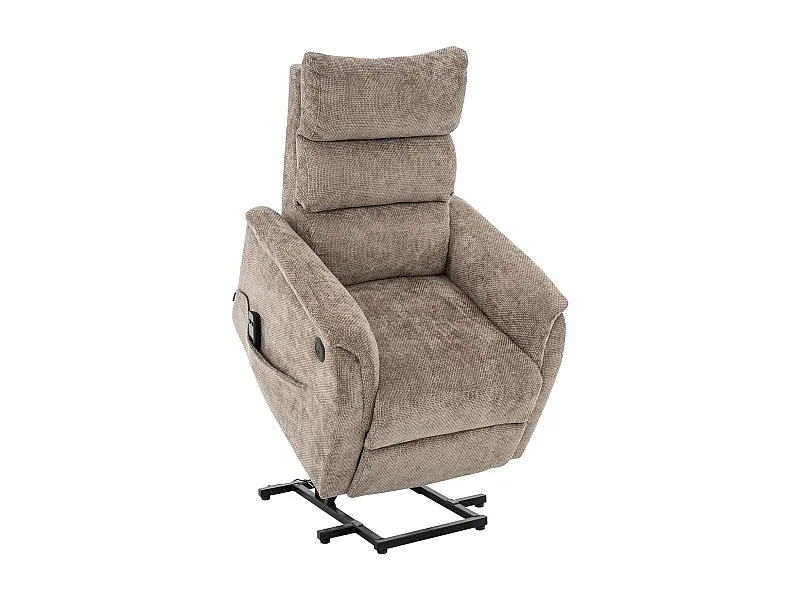 Sillón Relax con Función Auto-Ayuda y reclinación eléctrica. Conexión USB/USB-C, Gris