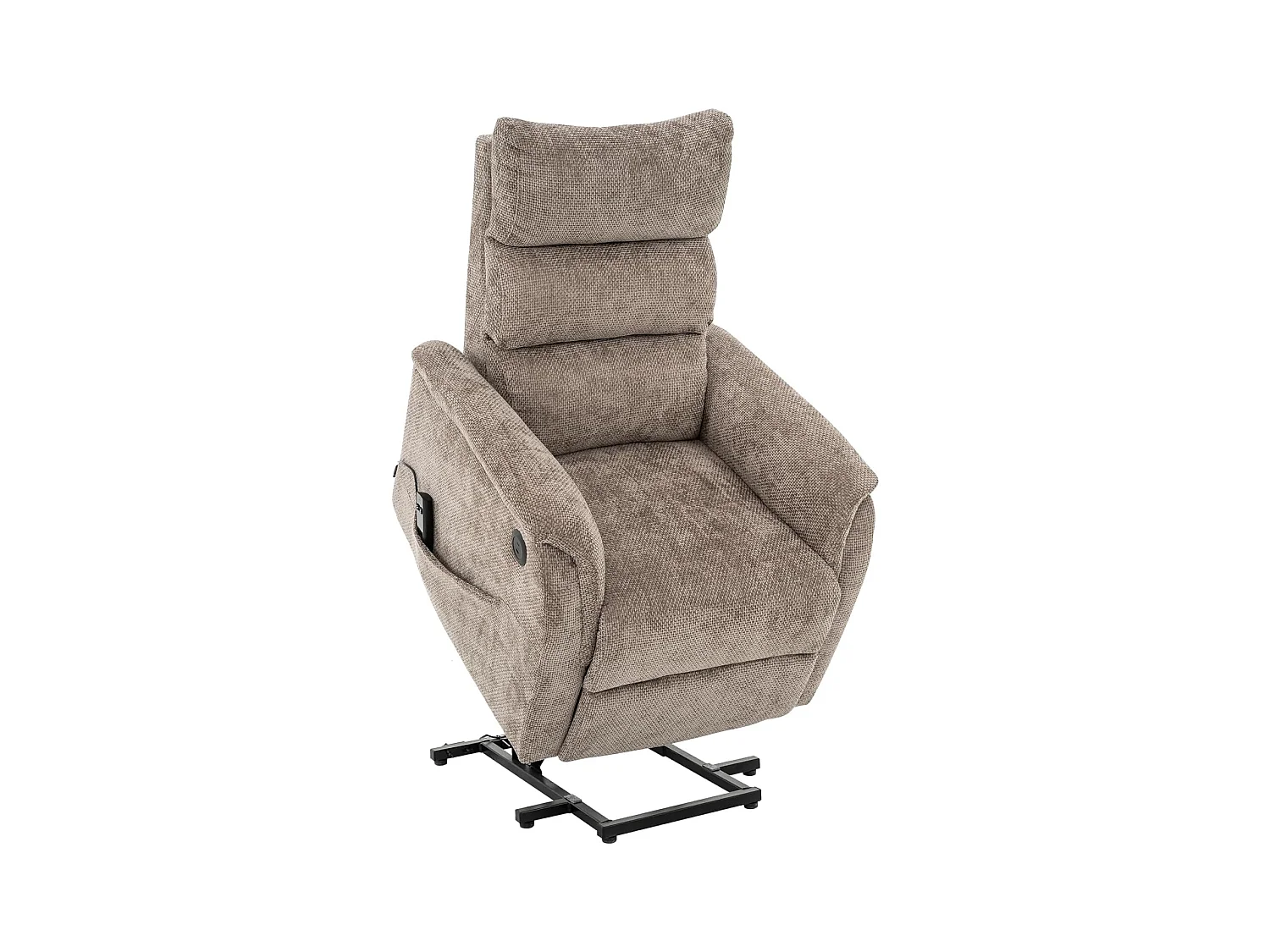 Sillón Relax con Función Auto-Ayuda y reclinación eléctrica. Conexión USB/USB-C, Gris