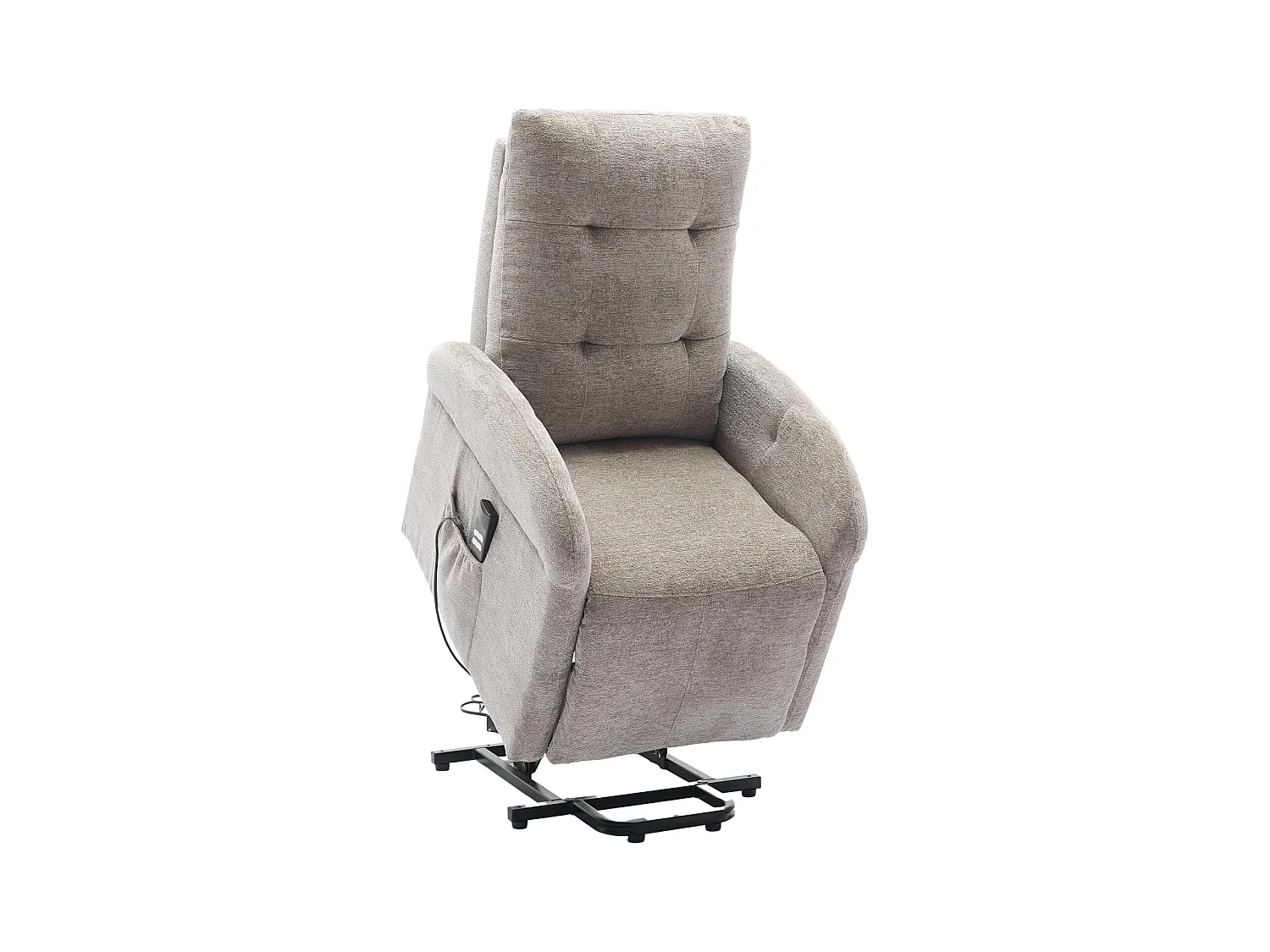 Sillón Relax Eléctrico 2 Motores, Reclinación Independiente, Función Auto-Ayuda, Arena