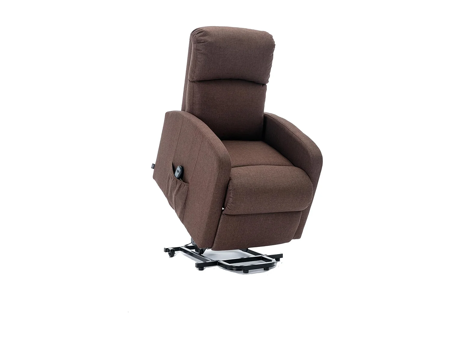 Sillón Relax Función Auto-Ayuda y Reclinación Eléctrica. Tela, Modelo Premium, Chocolate