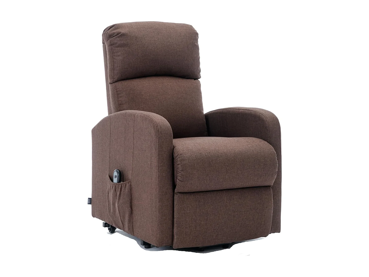 Sillón Relax Función Auto-Ayuda y Reclinación Eléctrica. Tela, Modelo Premium, Chocolate