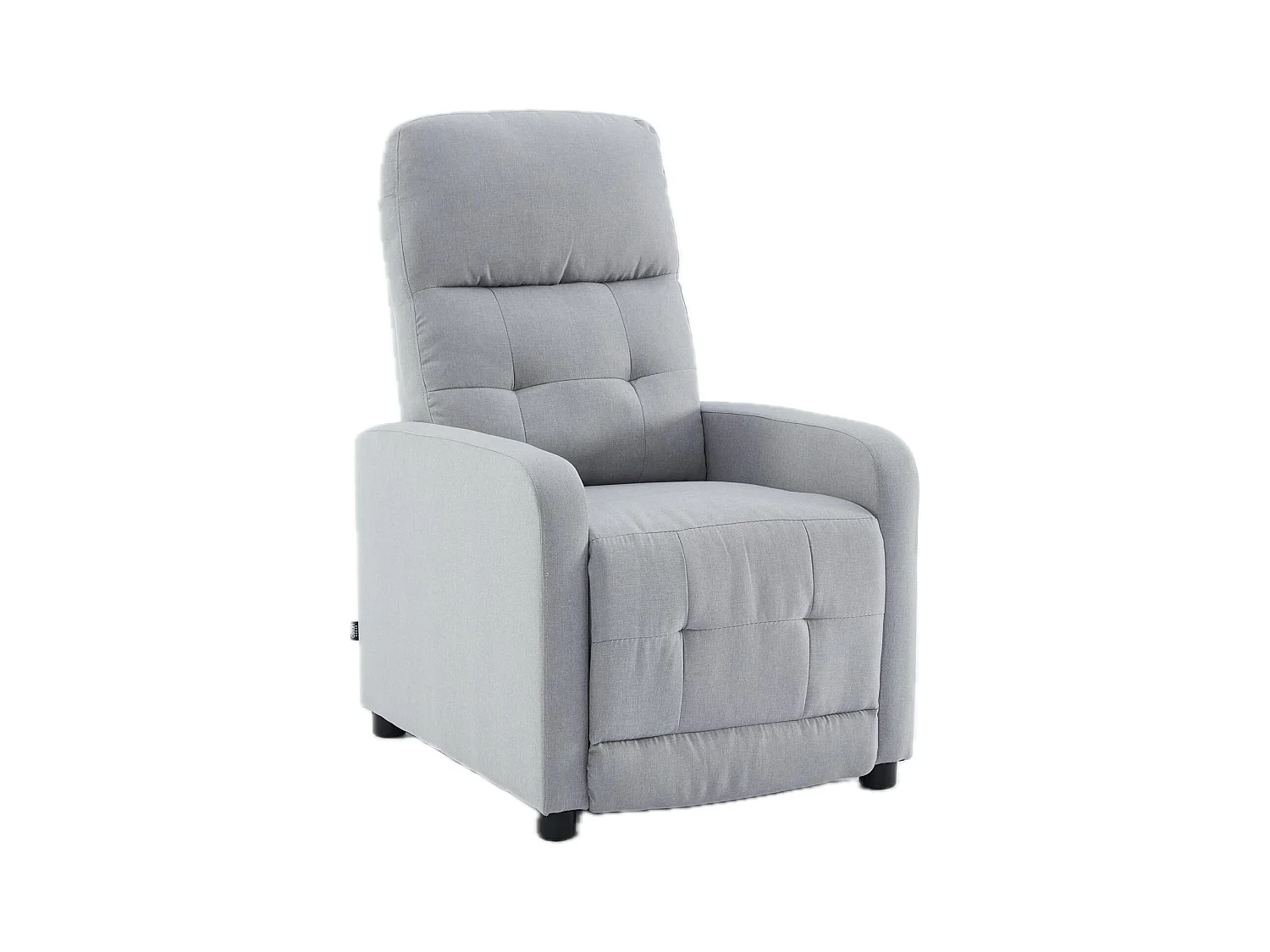 Sillón Relax con Reclinación Manual, Tapizado en Tela. Modelo Yum, Gris