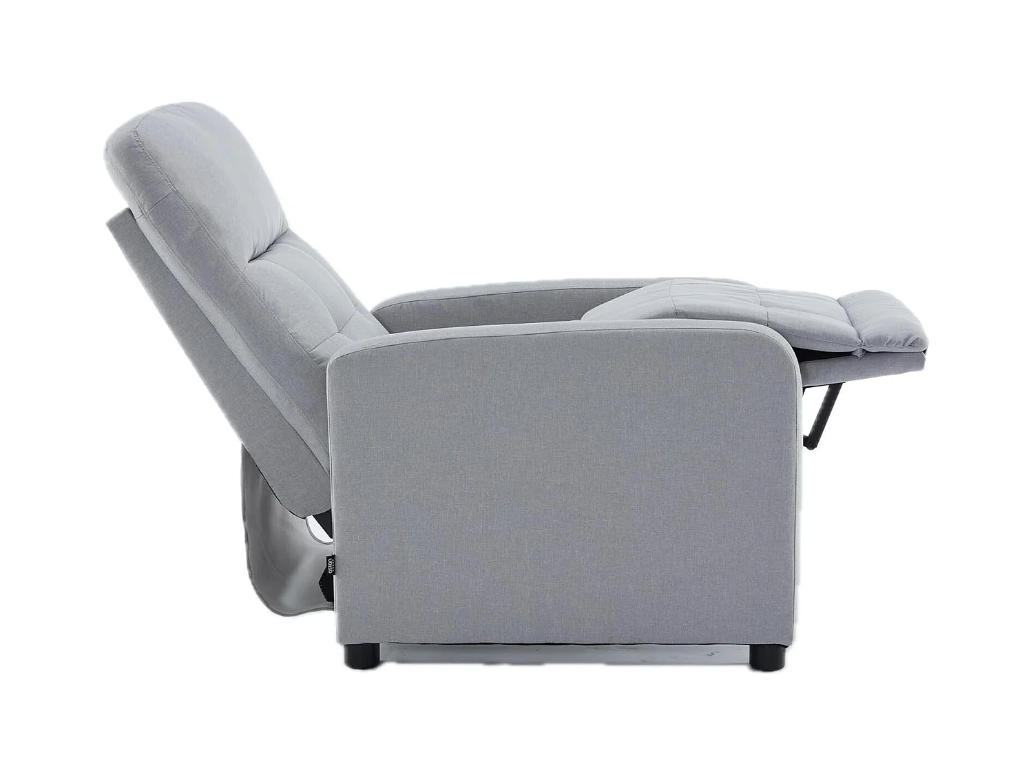 Sillón Relax con Reclinación Manual, Tapizado en Tela. Modelo Yum, Gris