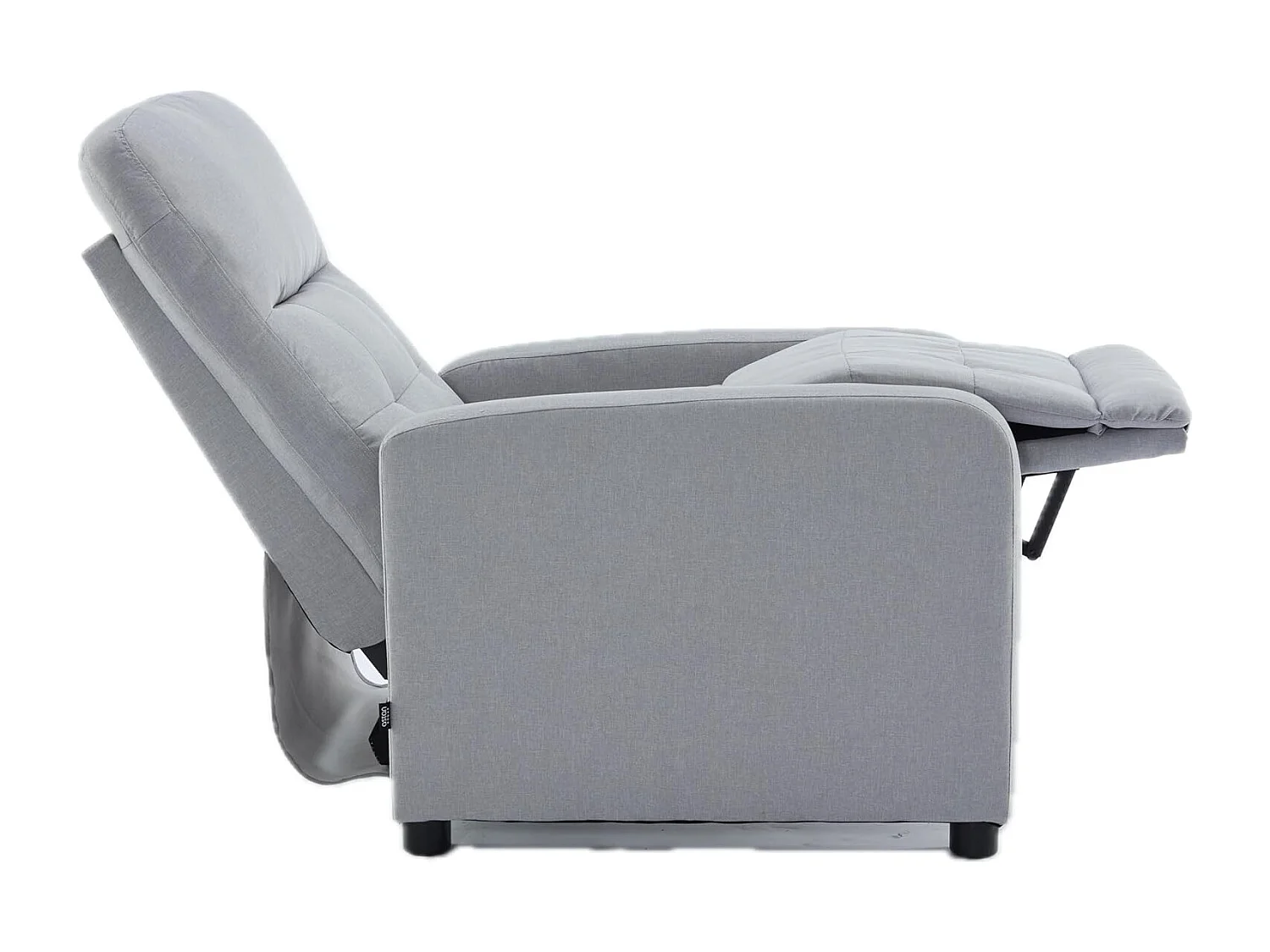 Sillón Relax con Reclinación Manual, Tapizado en Tela. Modelo Yum, Gris