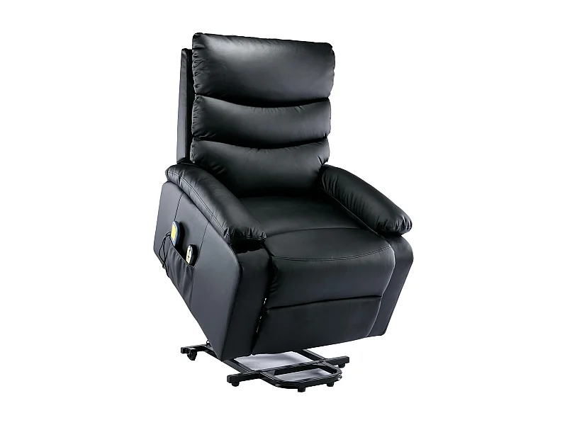 Sillón Relax Función Auto-Ayuda, Reclinación Eléctrica, Masaje Y Termoterapia, Negro