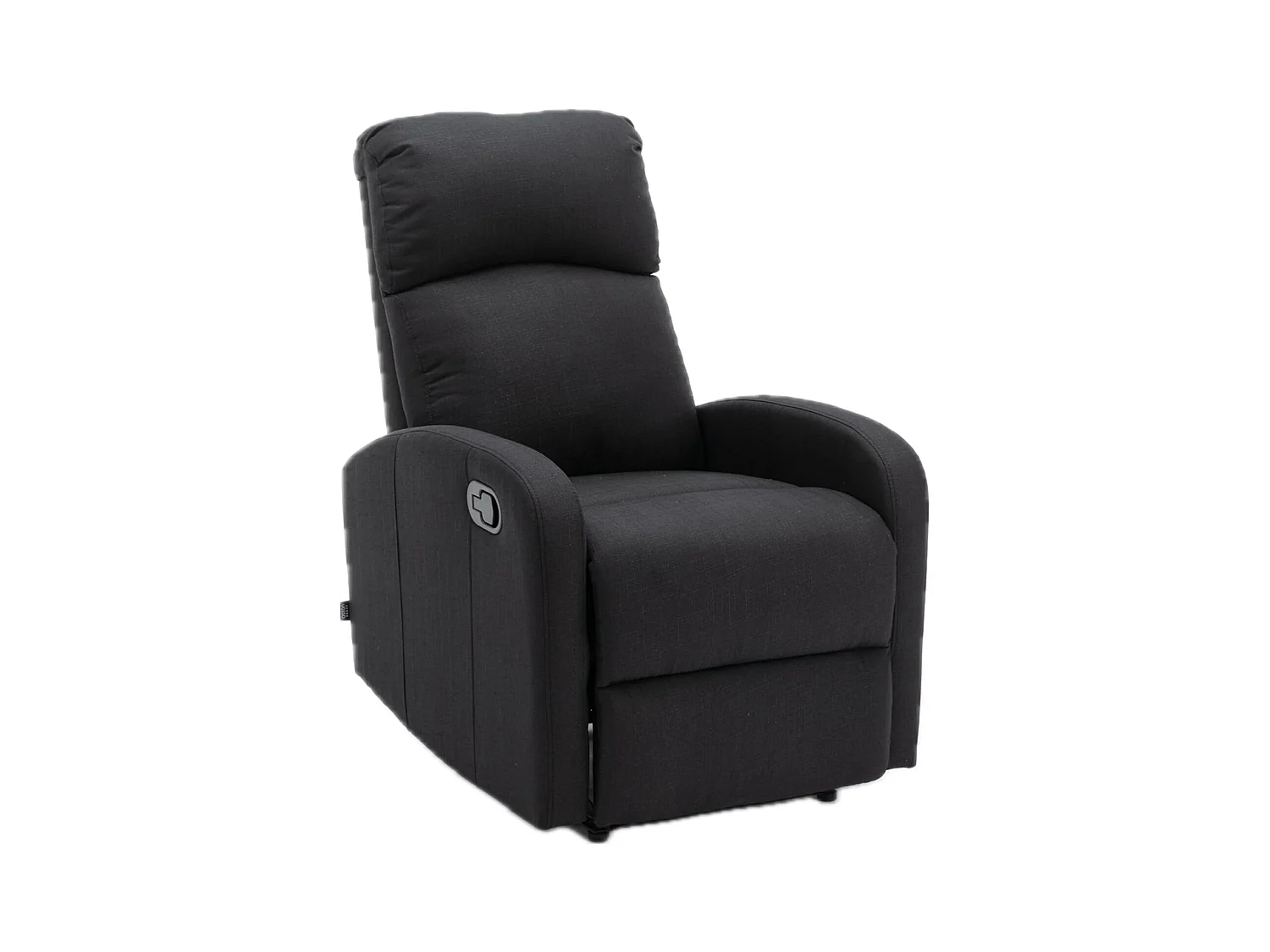 Sillón Relax con Reclinación Manual, Tapizado en Tela, Modelo Premium, Negro