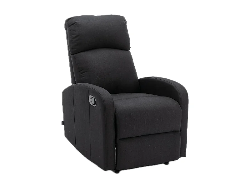 Sillón Relax con Reclinación Manual, Tapizado en Tela, Modelo Premium, Negro
