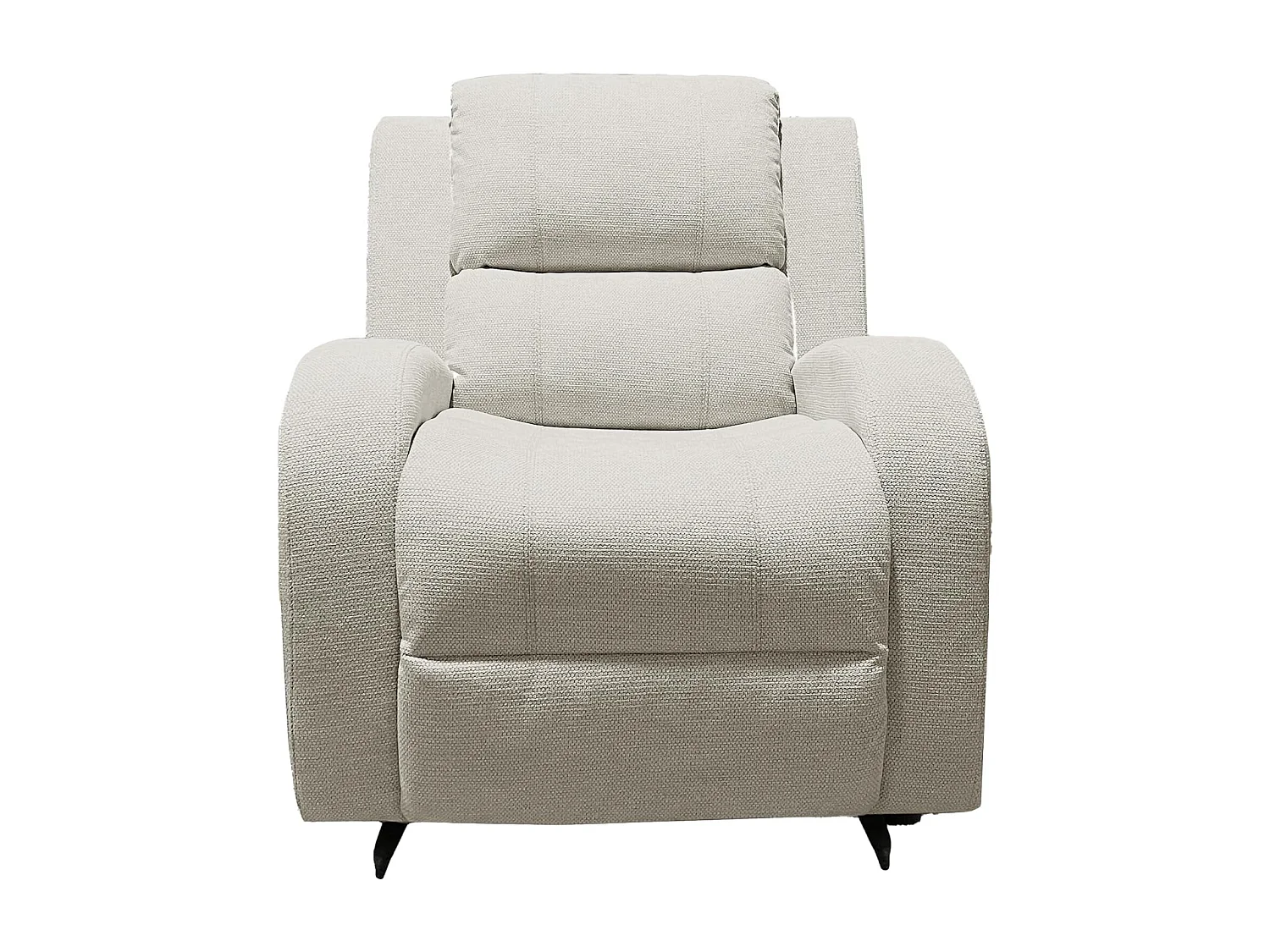 Sillón Mecedora Relax con Reclinación Manual, Tapizado Microfibra, Modelo Sam, Arena