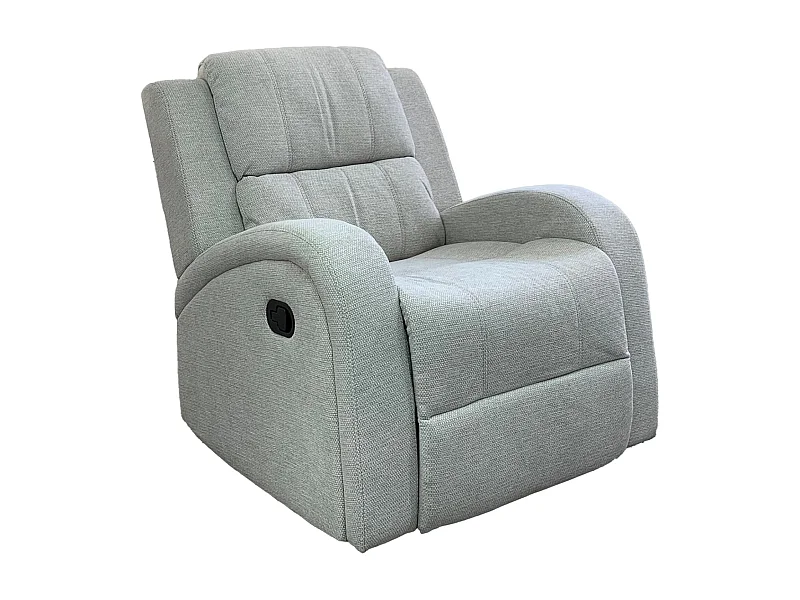 Sillón Mecedora Relax con Reclinación Manual, Tapizado Microfibra, Modelo Sam, Arena