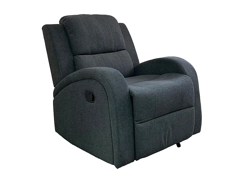 Sillón Mecedora Relax con Reclinación Manual, Tapizado Microfibra, Modelo Sam, Gris
