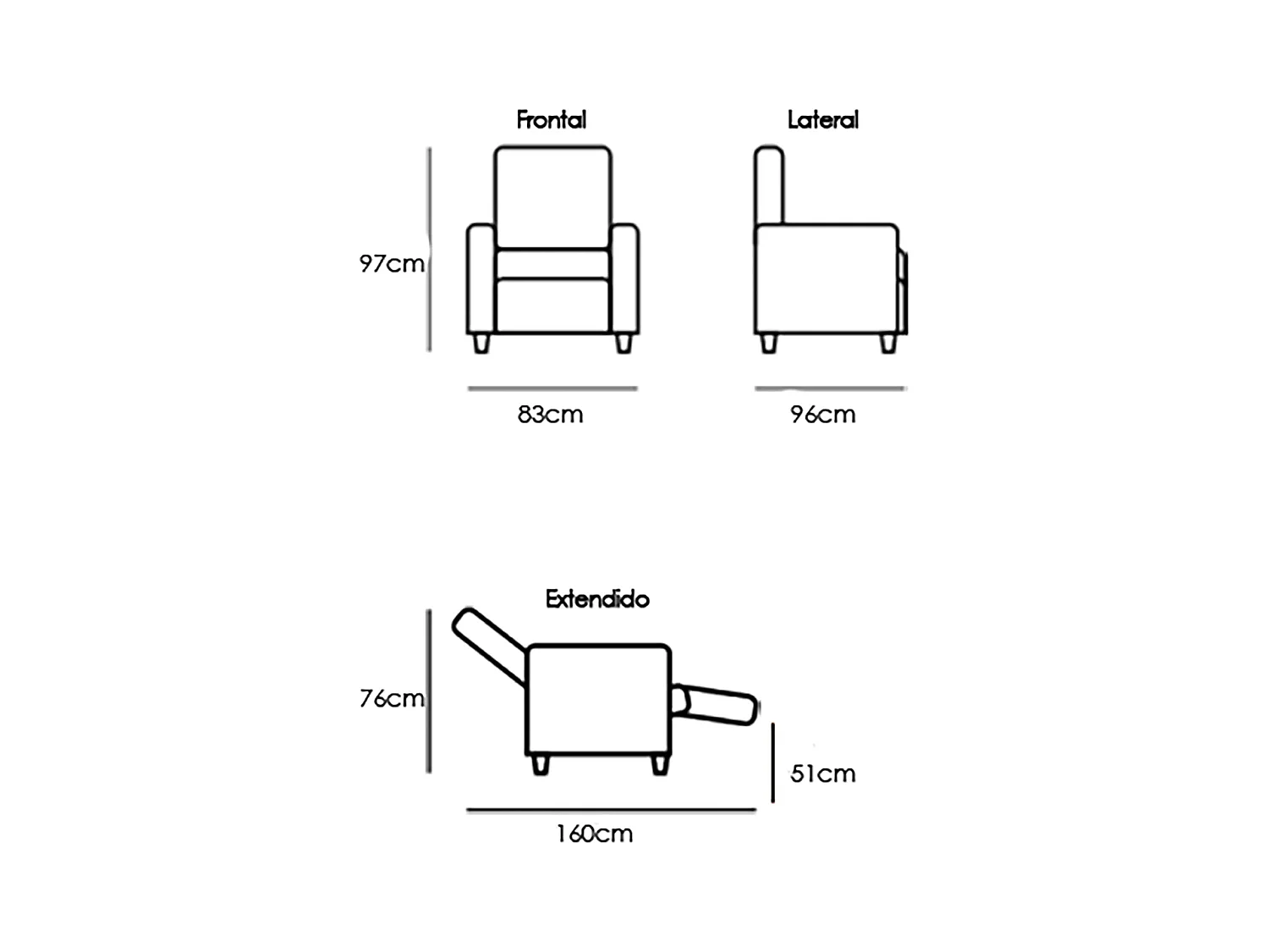 Sillón Mecedora Relax con Reclinación Manual, Tapizado Microfibra, Modelo Sam, Gris