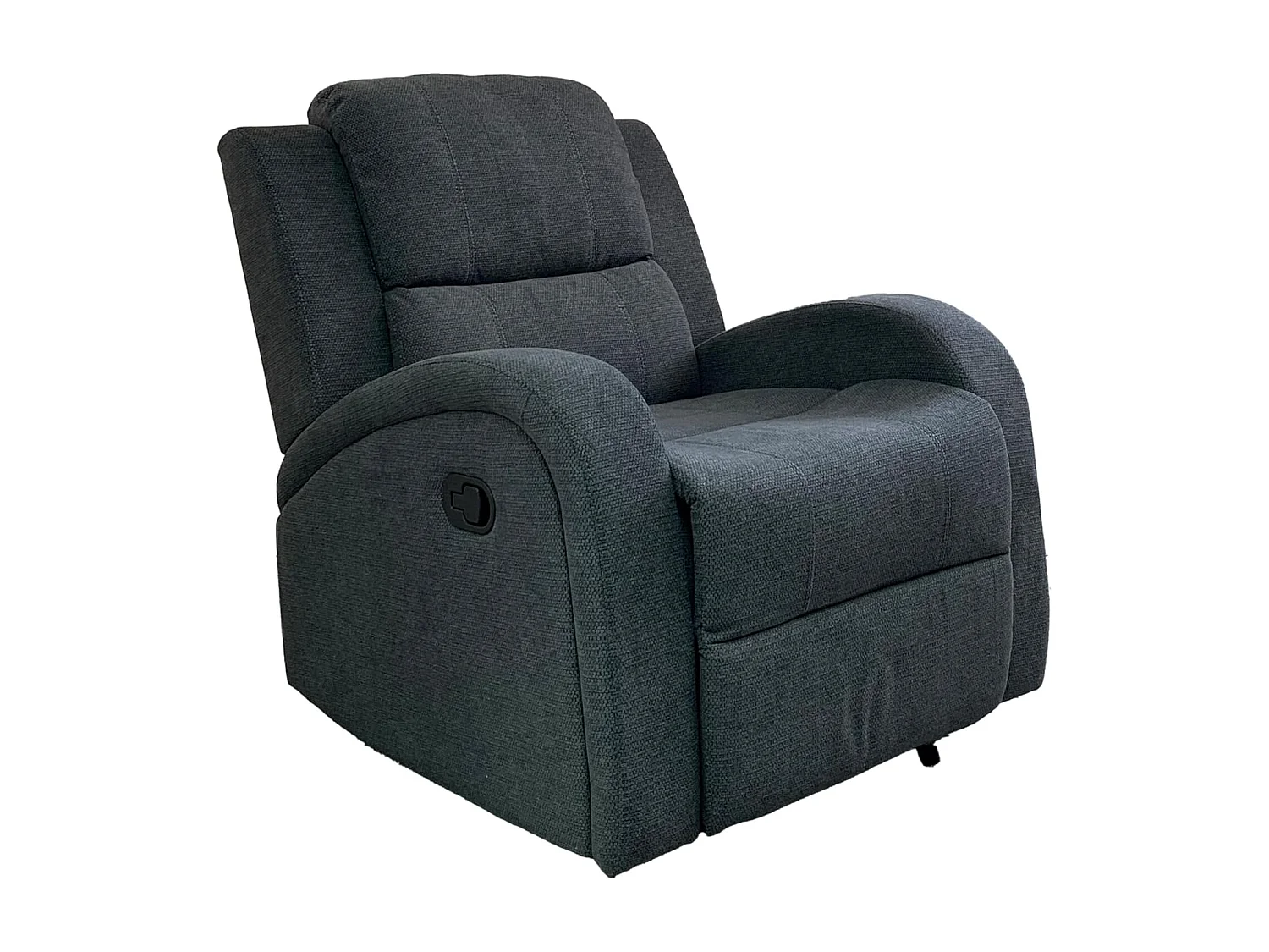 Sillón Mecedora Relax con Reclinación Manual, Tapizado Microfibra, Modelo Sam, Gris