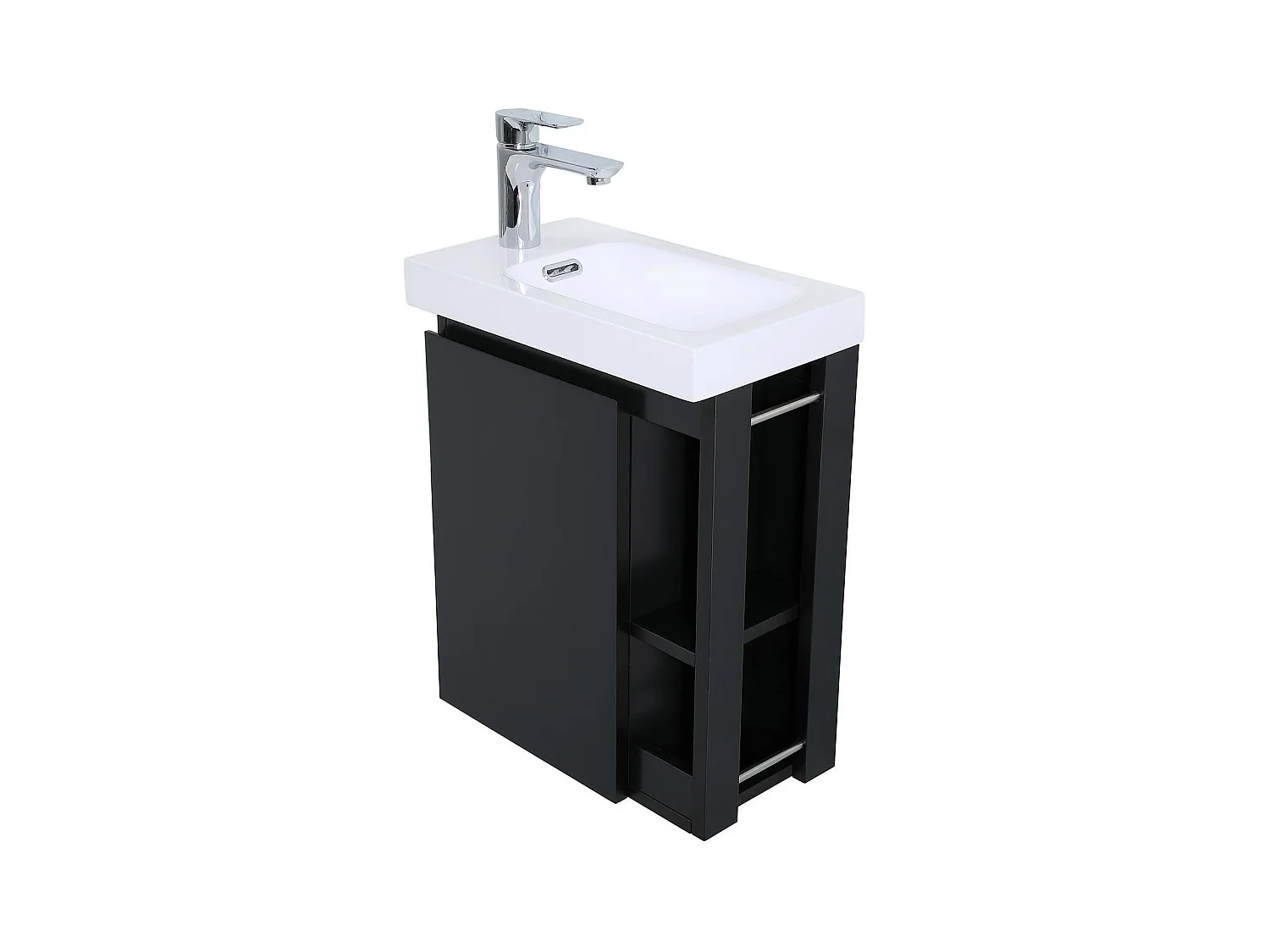Set lavabo HAMPTON con rubinetto cromato e specchio