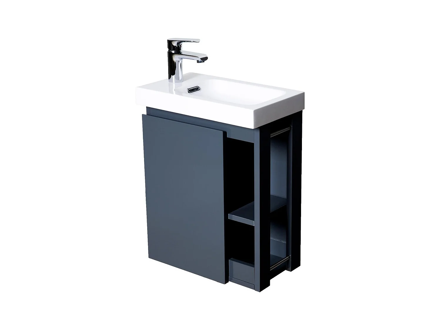 Set lavabo HAMPTON con rubinetto cromato e specchio