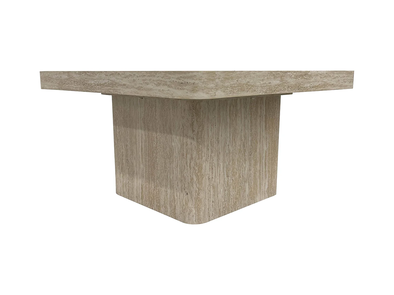 Table basse carrée 80 cm aspect naturel