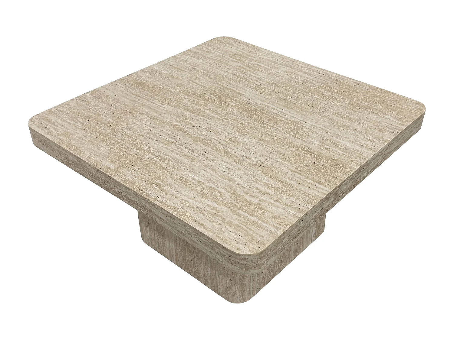 Table basse carrée 80 cm aspect naturel