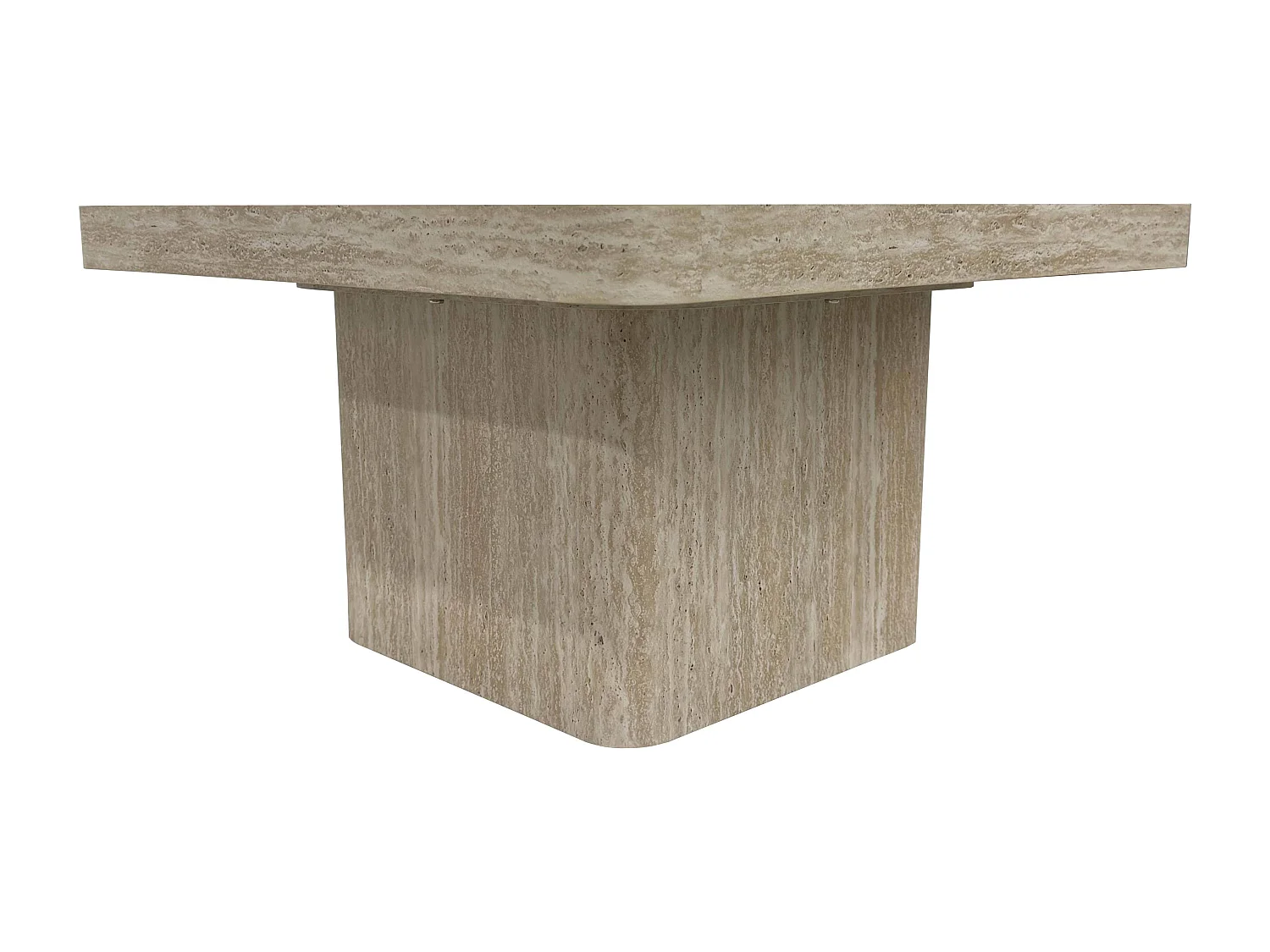 Table basse carrée 80 cm aspect naturel