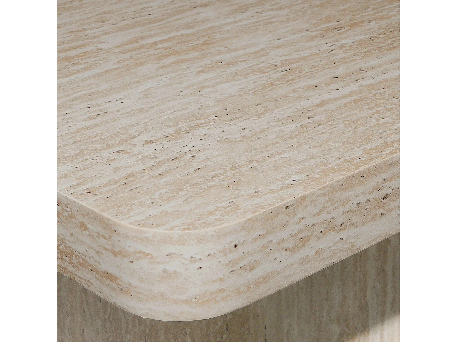 Table basse carrée 80 cm aspect naturel