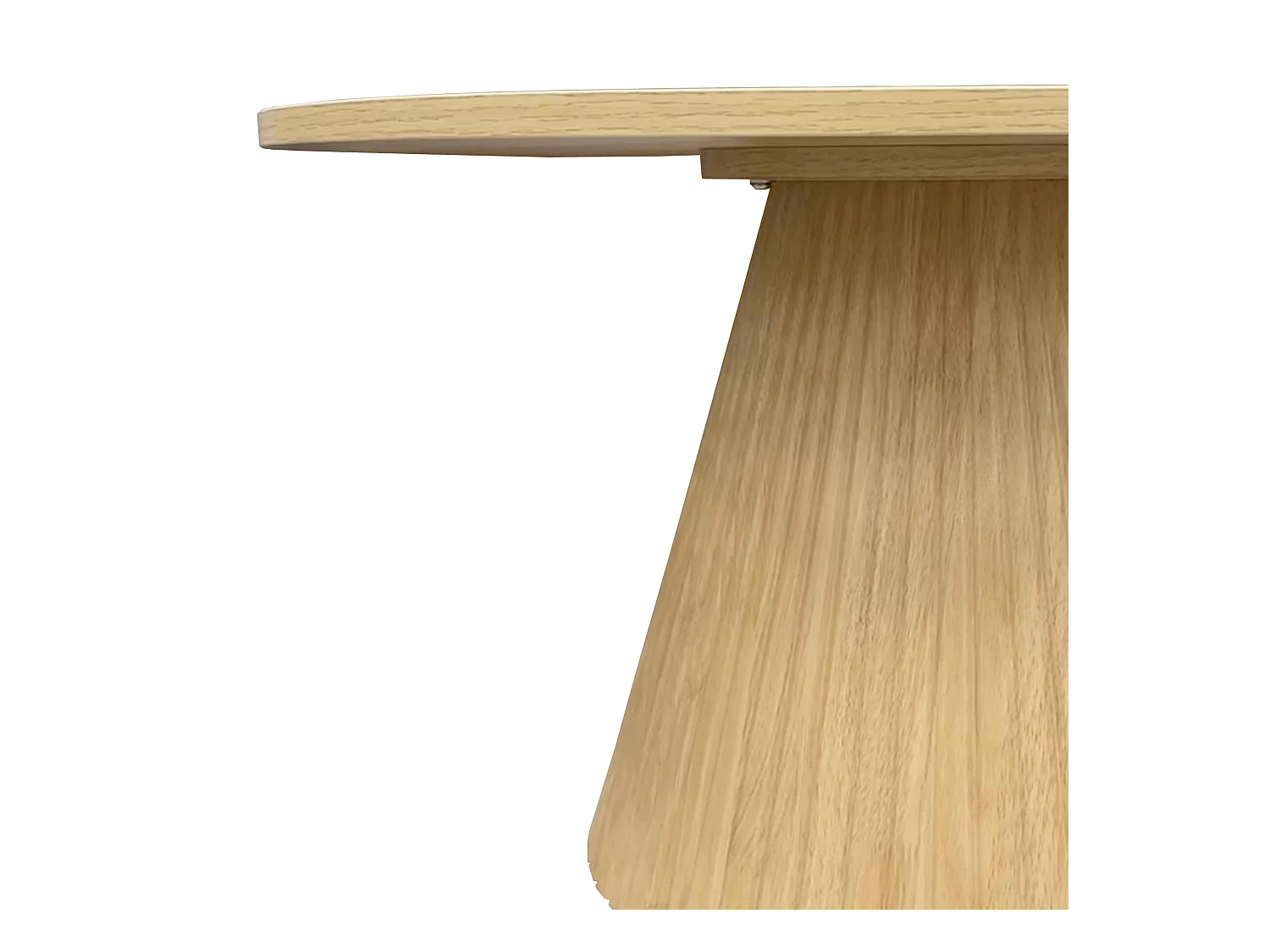 Table basse ronde 80 cm moderne effet bois clair