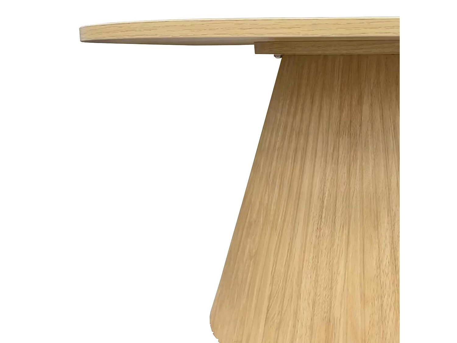 Table basse ronde 80 cm moderne effet bois clair