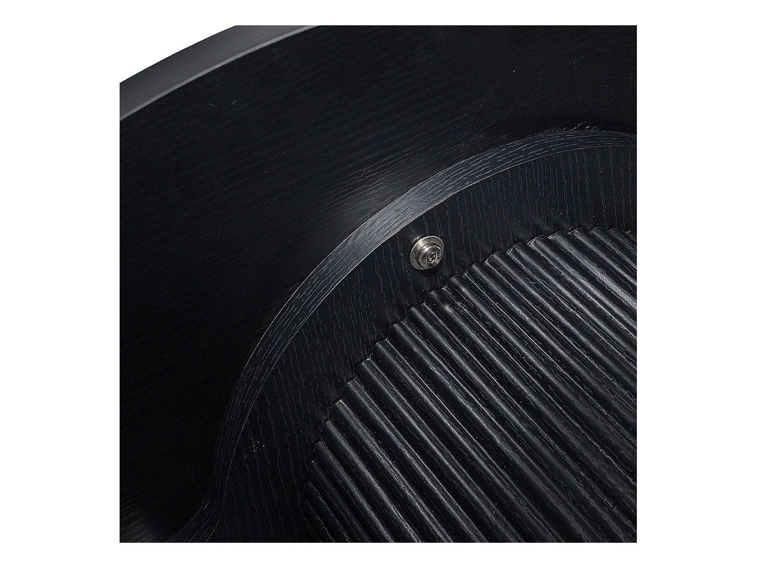 Table basse ronde 80 cm scandinave bois noir