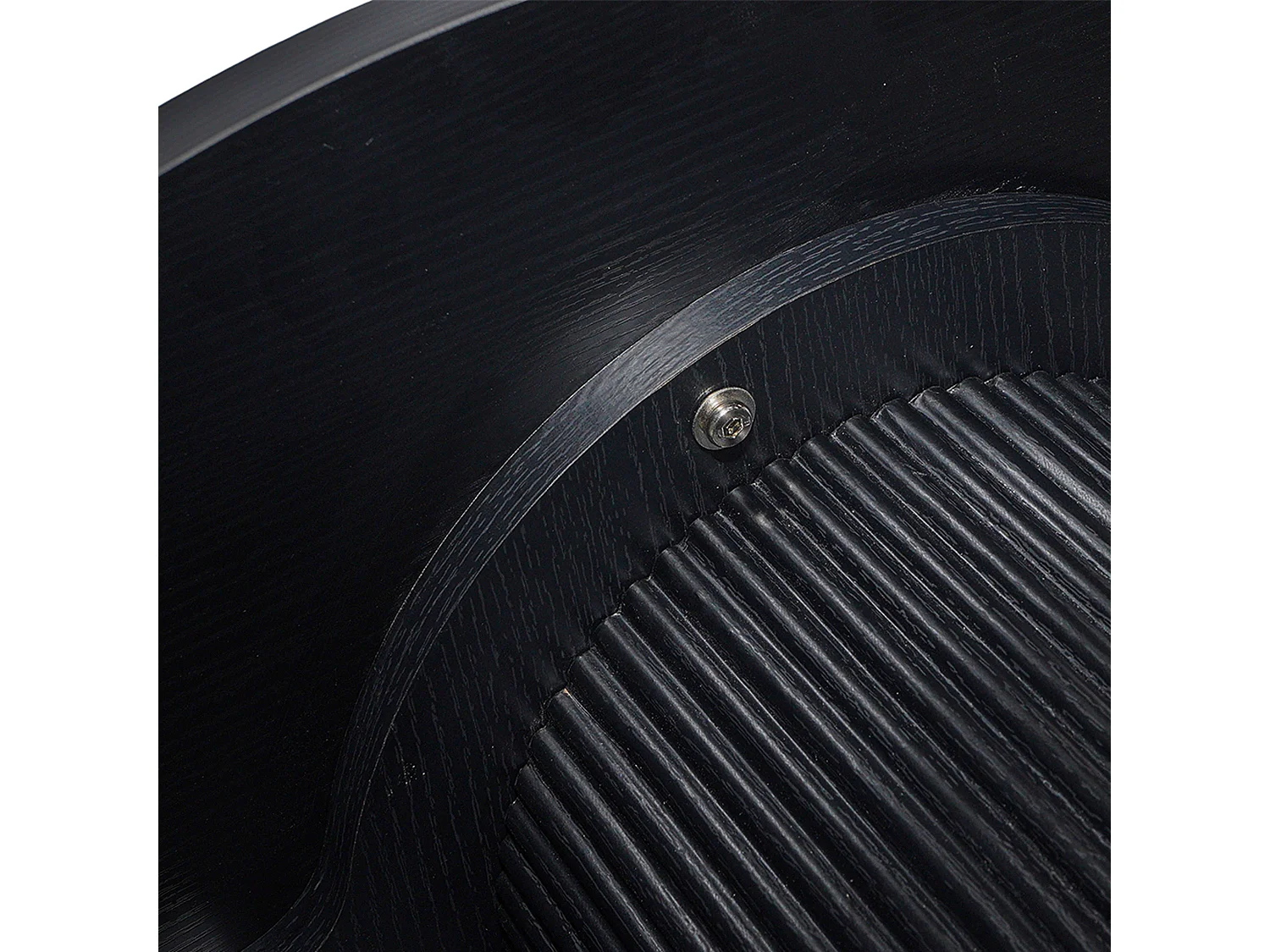 Table basse ronde 80 cm scandinave bois noir