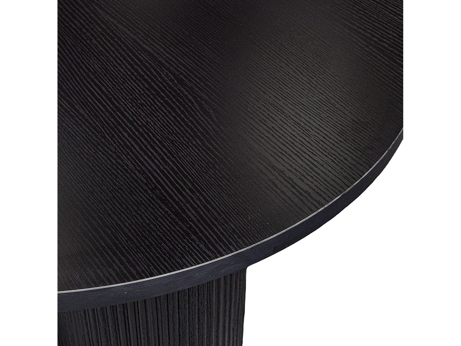 Table basse ronde 80 cm scandinave bois noir
