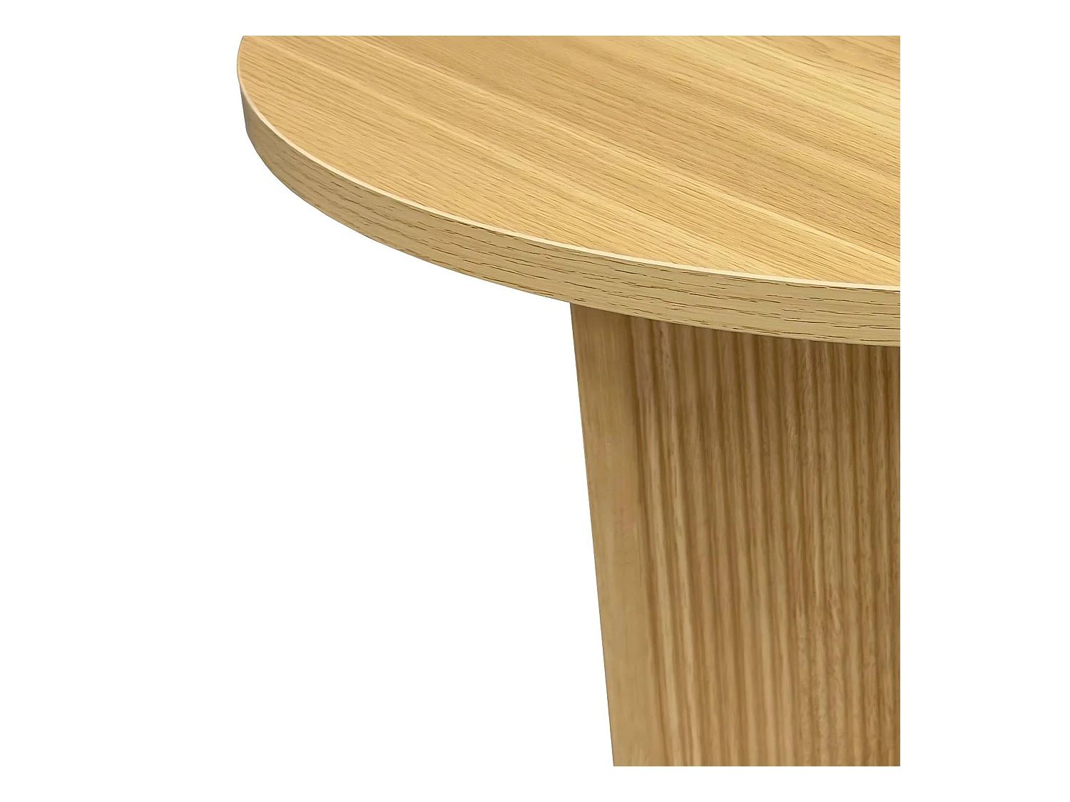 Table basse ronde 80 cm scandinave effet bois clair