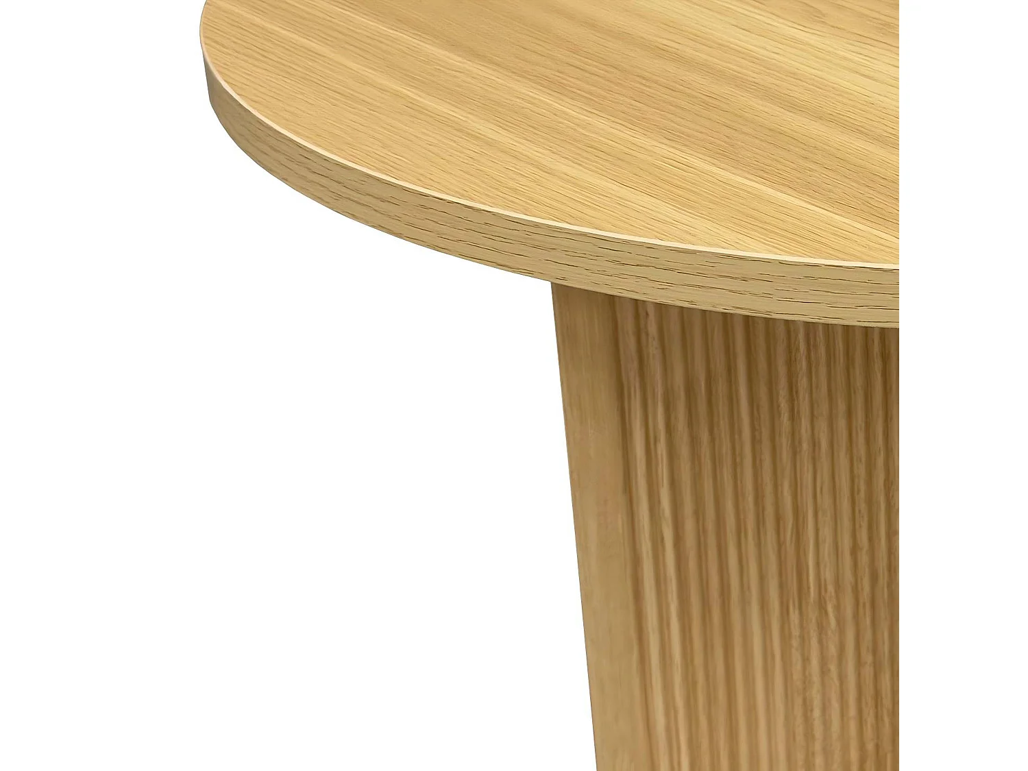 Table basse ronde 80 cm scandinave effet bois clair