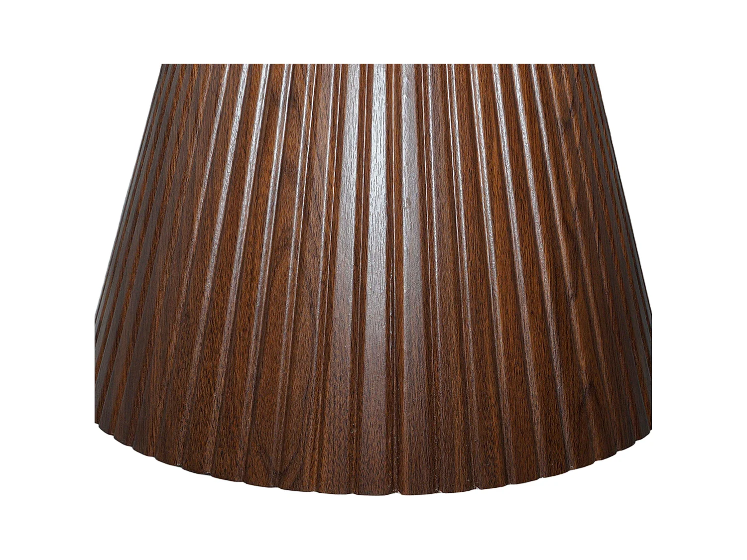 Table basse ronde 80 cm moderne effet bois foncé