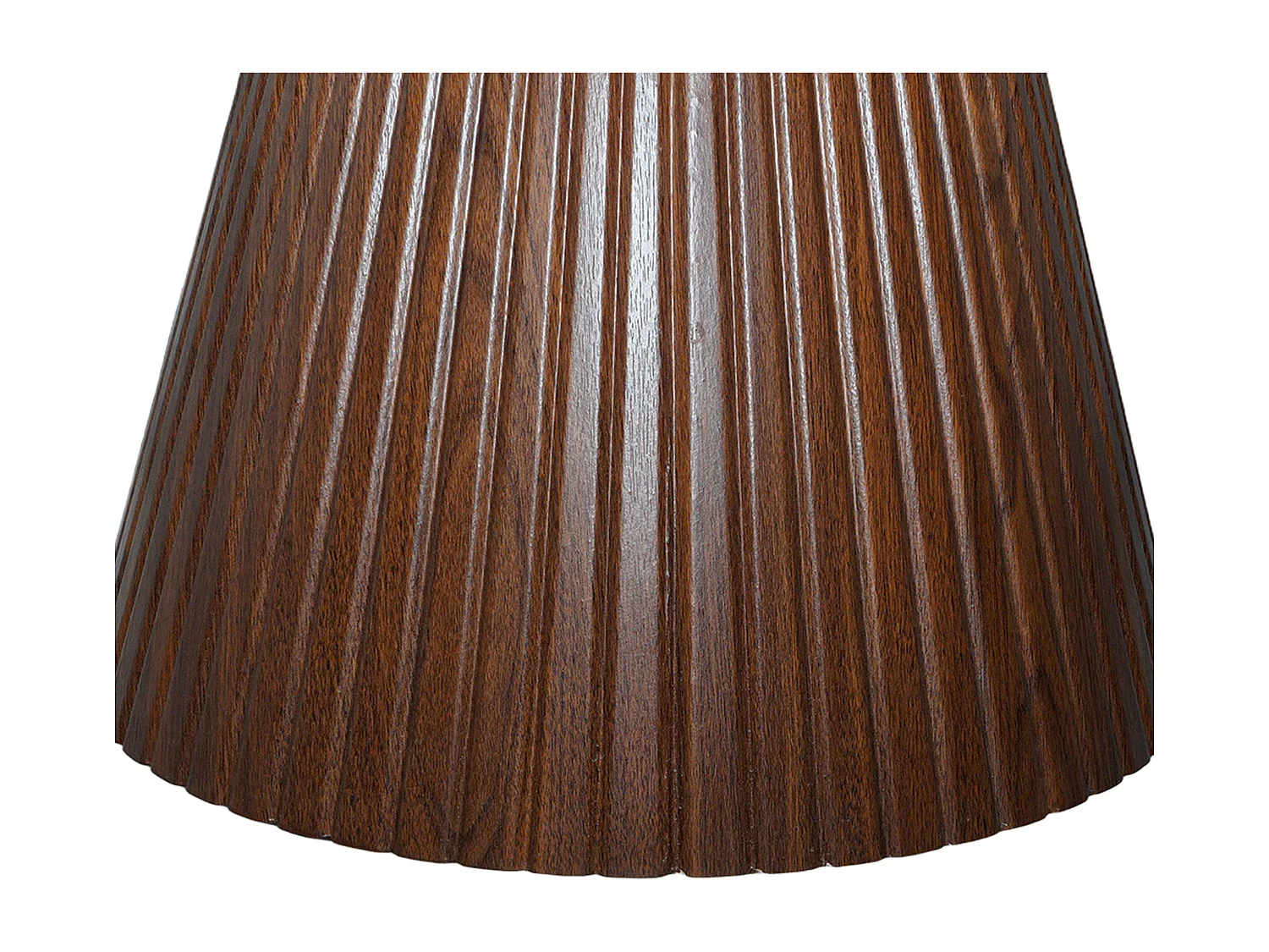 Table basse ronde 80 cm moderne effet bois foncé