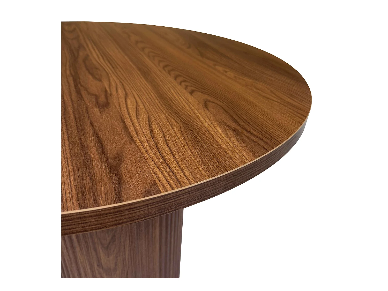 Table basse ronde 80 cm scandinave bois foncé