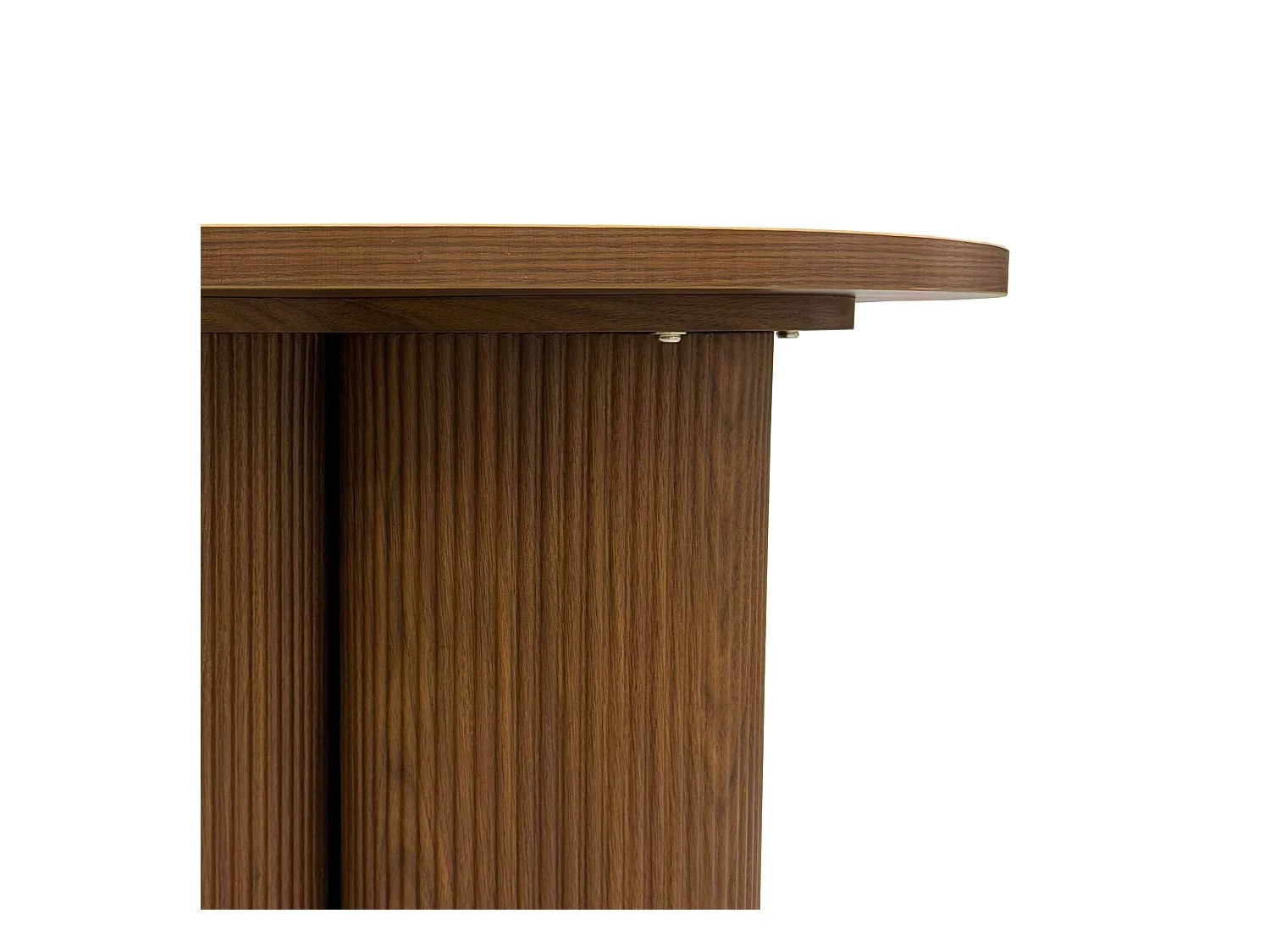 Table basse ronde 80 cm scandinave bois foncé